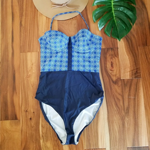 Ann Taylor Loft Beach one piece 16 swimsuit halter - Picture 5 of 5